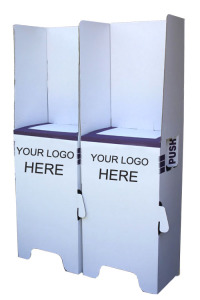 cardboard voting Booth with logo